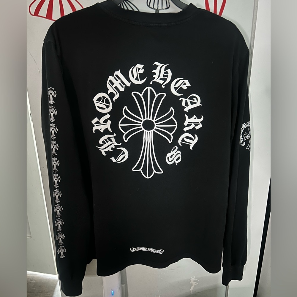 Chrome Hearts Neck logo Cross sleeve T-Shirt long sleeve medium